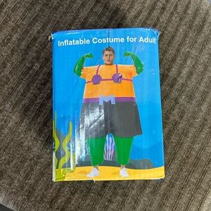 Vibrant Green and Orange Inflatable Costume